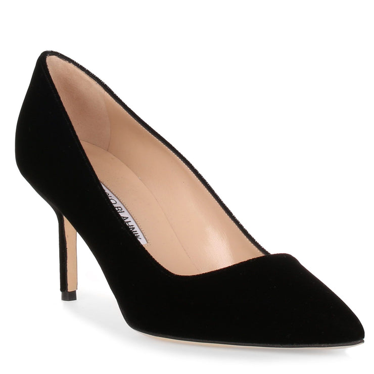 BB70 black velvet pump