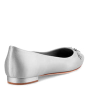 Ghazalisi light grey satin ballerina