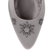 Ghazalisi light grey satin ballerina