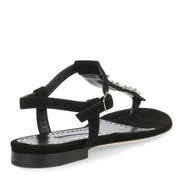 Ghazalina black suede sandal