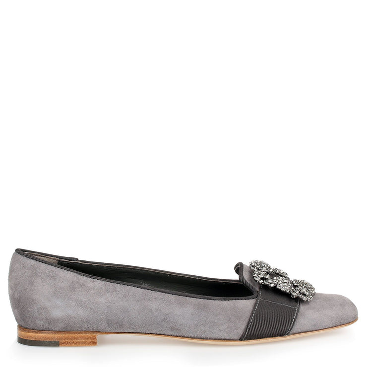 Marria grey suede embellished slipper