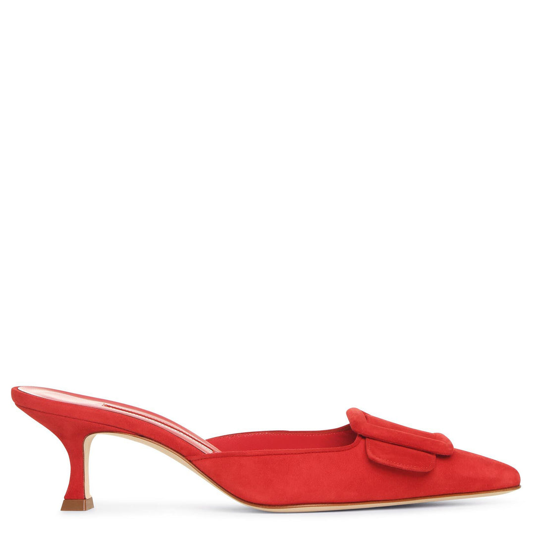 Manolo Blahnik | Maysale 50 red suede mule | Savannahs