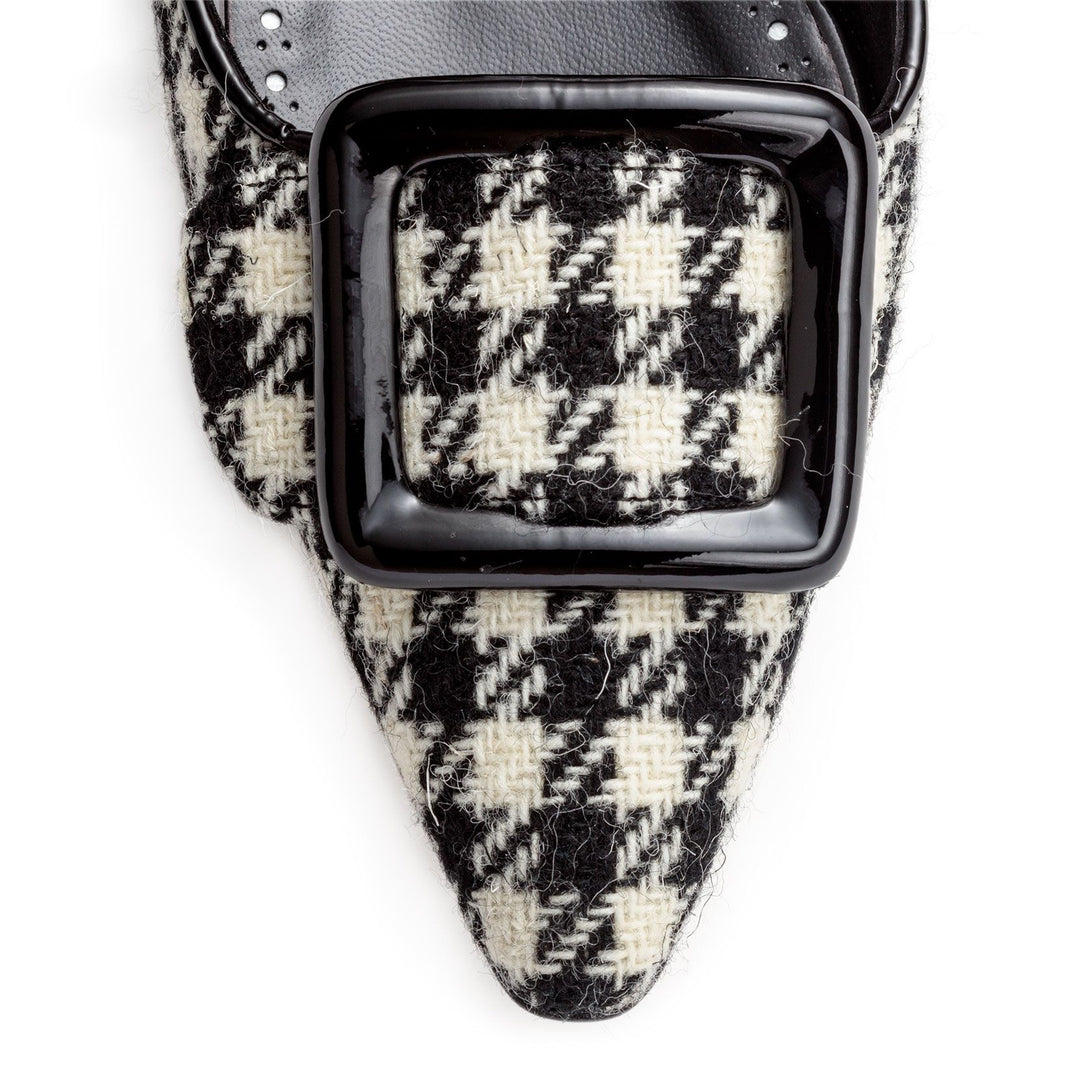 Manolo Blahnik | Maysale 50 black and white tweed mules
