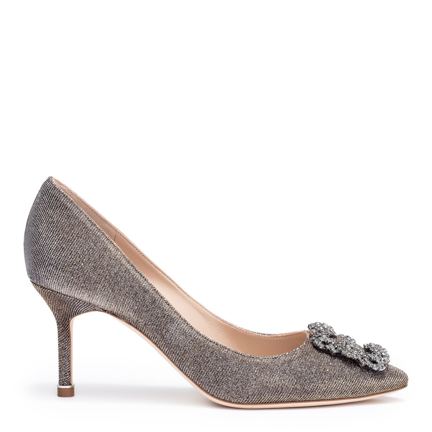 MANOLO BLAHNIKマノロブラニク　HANGISI GLITTER 70 Manolo Blahnik | Hangisi 70 dark pink satin pumps | Savannahs