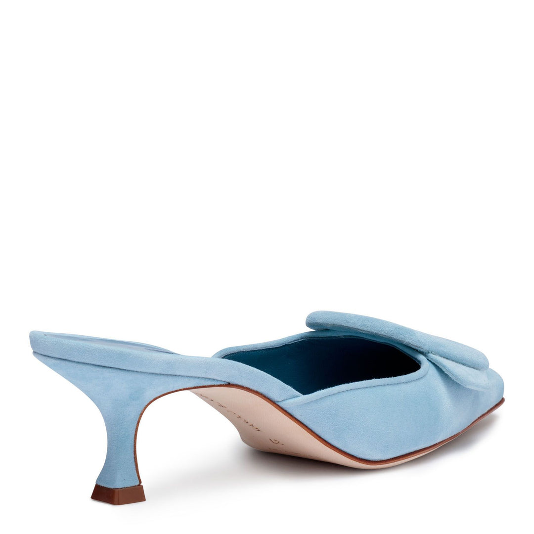 Manolo Blahnik | Maysale 50 light blue suede mules | Savannahs