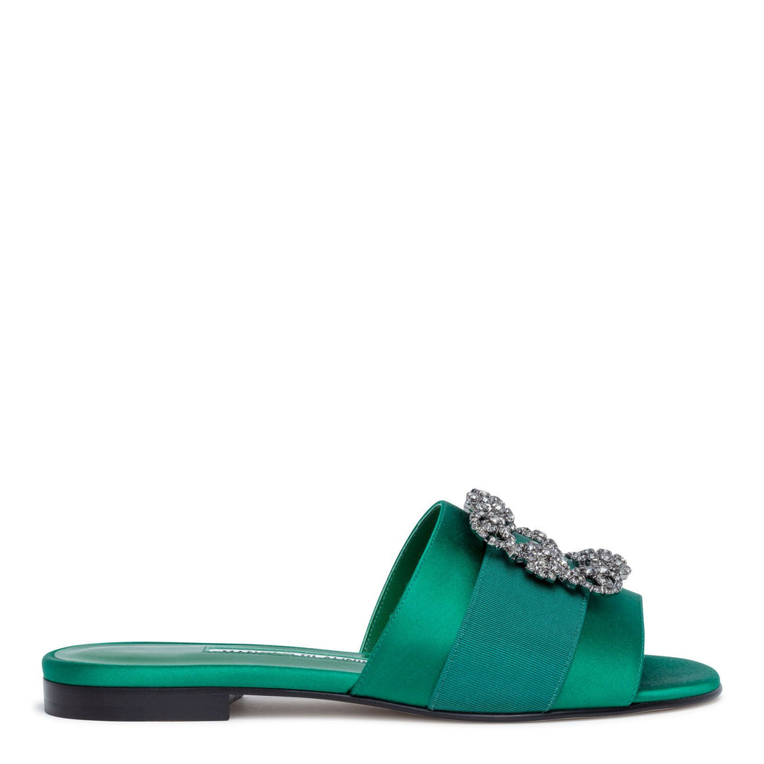 サンダル・ミュール Manolo Blahnik Martamod Flat Green MB13118S-Manolo-Blahnik-