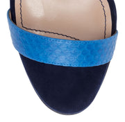 Chaosbic 105 Blue Suede Snakeskin Sandals
