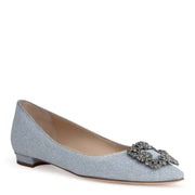 Hangisi Flat silver glitter ballerinas