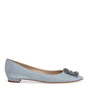 Hangisi Flat silver glitter ballerinas