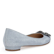 Hangisi Flat silver glitter ballerinas