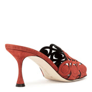 Ago orange suede pumps