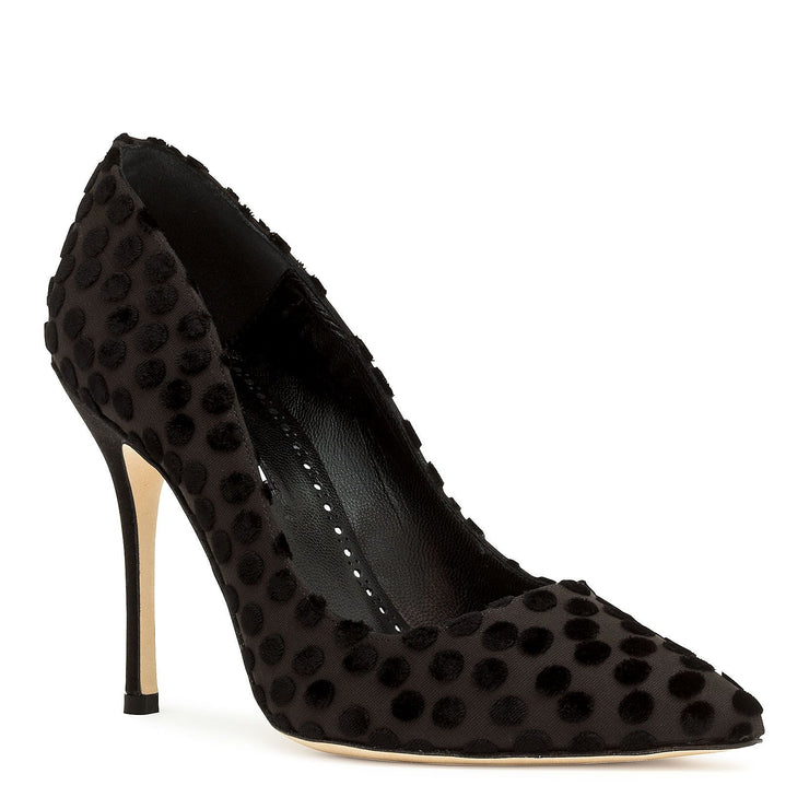 Kolya 105 black polkadot pump