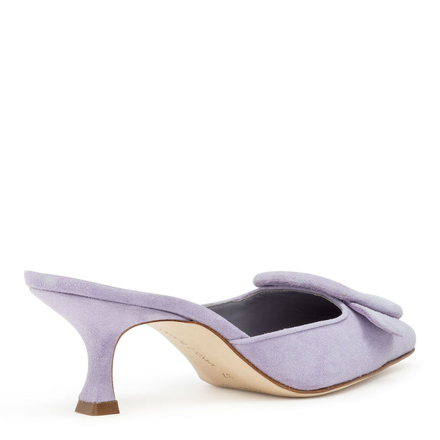 Manolo Blahnik | Maysale 50 purple suede mules | Savannahs