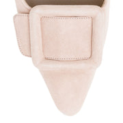 Maysale 50 dusty pink suede mules