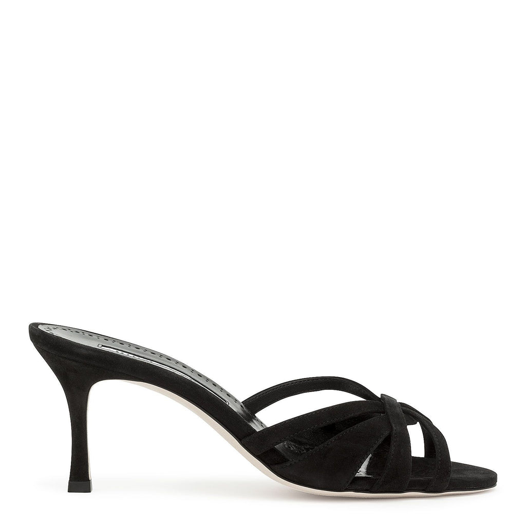 Manolo Blahnik | Macula 70 black suede mules | Savannahs