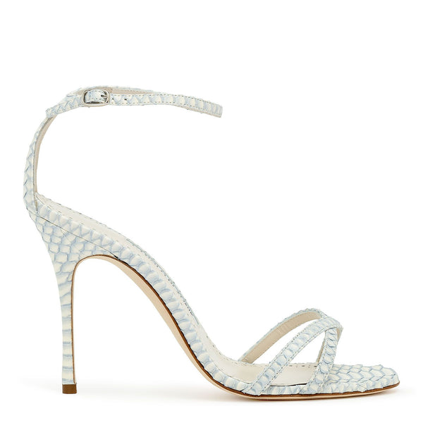 Manolo Blahnik White Cutout Slingback Mule Heels (US 8 / IT