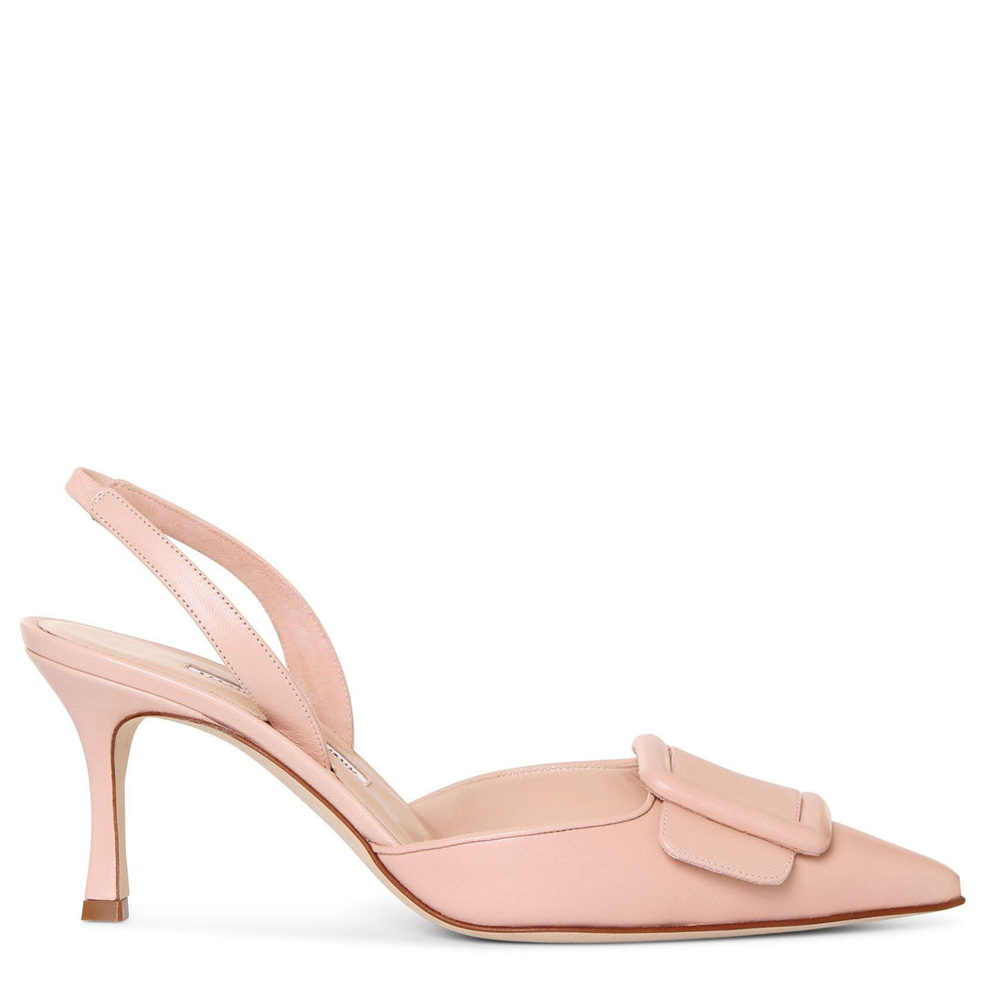 Manolo Blahnik | Maysli nude leather pumps | Savannahs