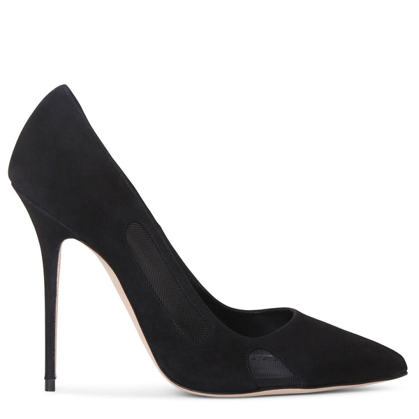 Manolo Blahnik | Arecol black suede and mesh pumps | Savannahs