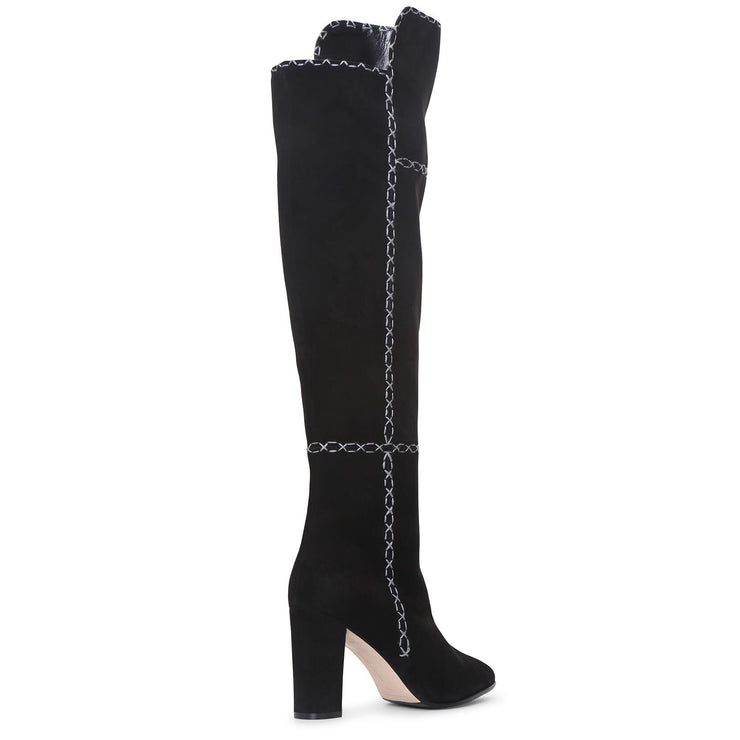 Rubiohi black and grey high boots