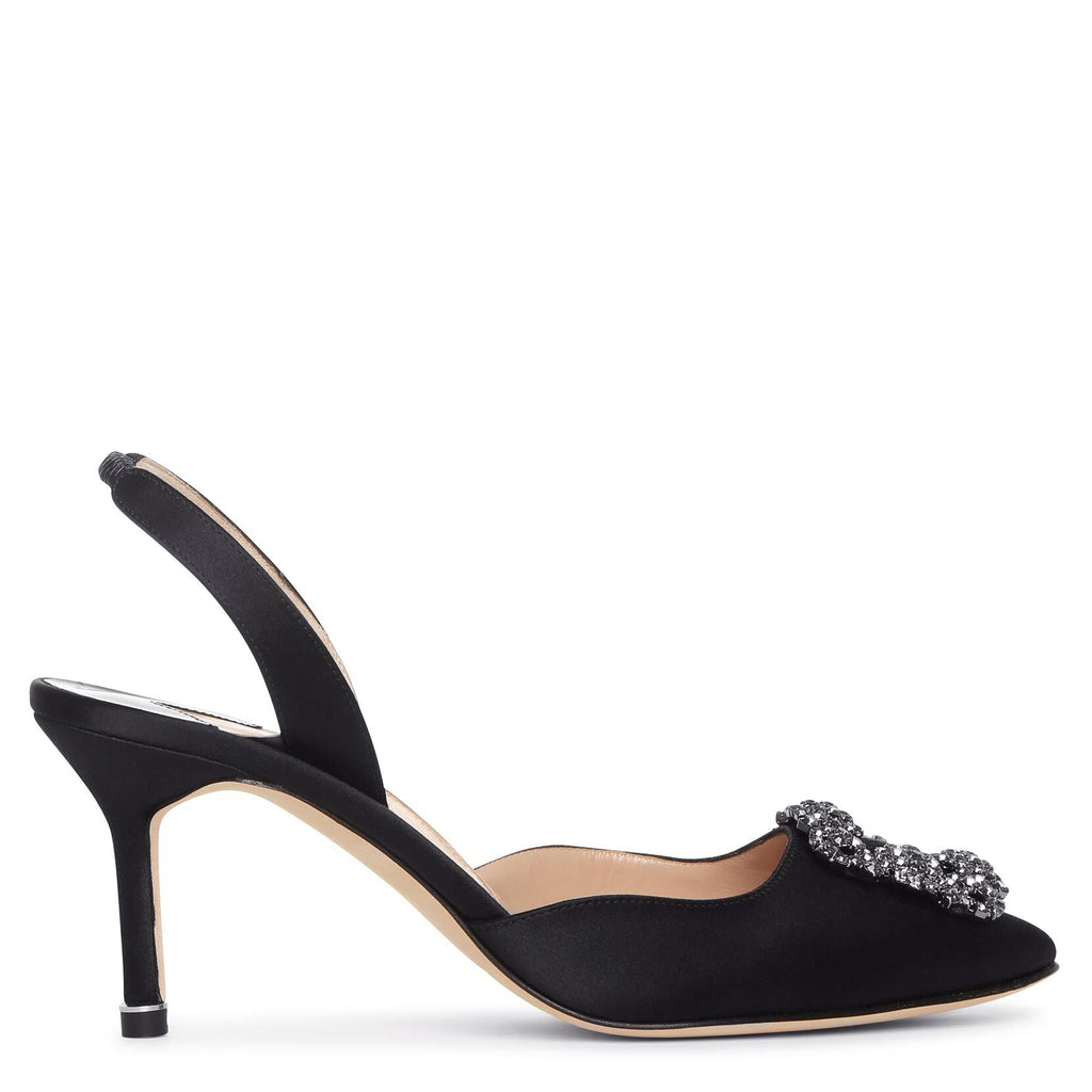 manolo blahnik black slingback