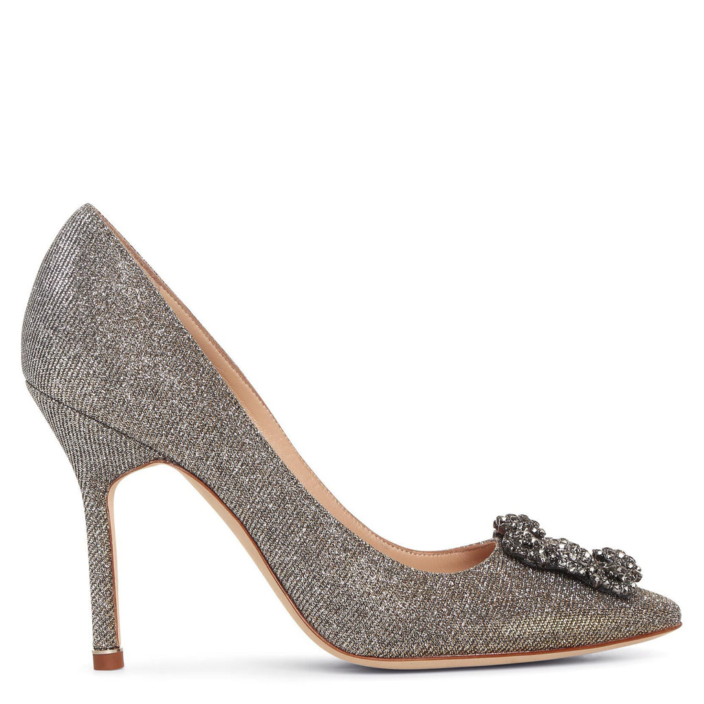 Manolo Blahnik | Hangisi 105 dark gold glitter pumps | Savannahs