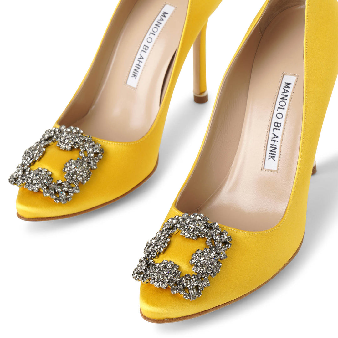 Yellow manolo fashion blahnik shoes