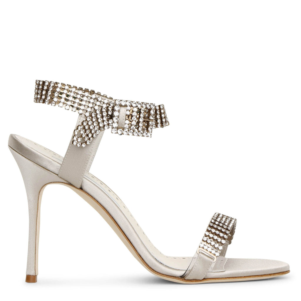 Manolo Blahnik | Bashifa jewel satin sandals | Savannahs