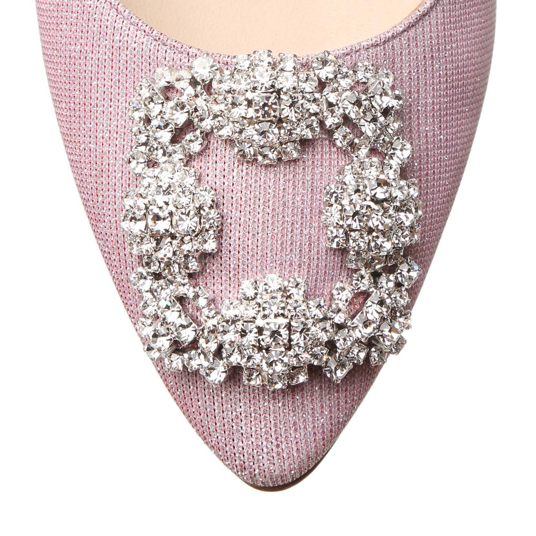 Manolo Blahnik Hangisi 70 light pink glitter pumps Savannahs