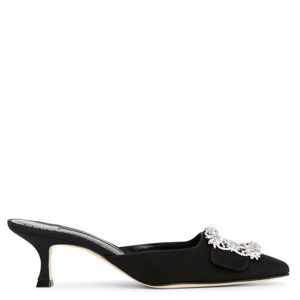 Manolo Blahnik | Maysale Jewel black mules | Savannahs