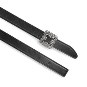 Hangisi black leather 20mm belt