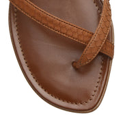 Susa flat brown leather sandals