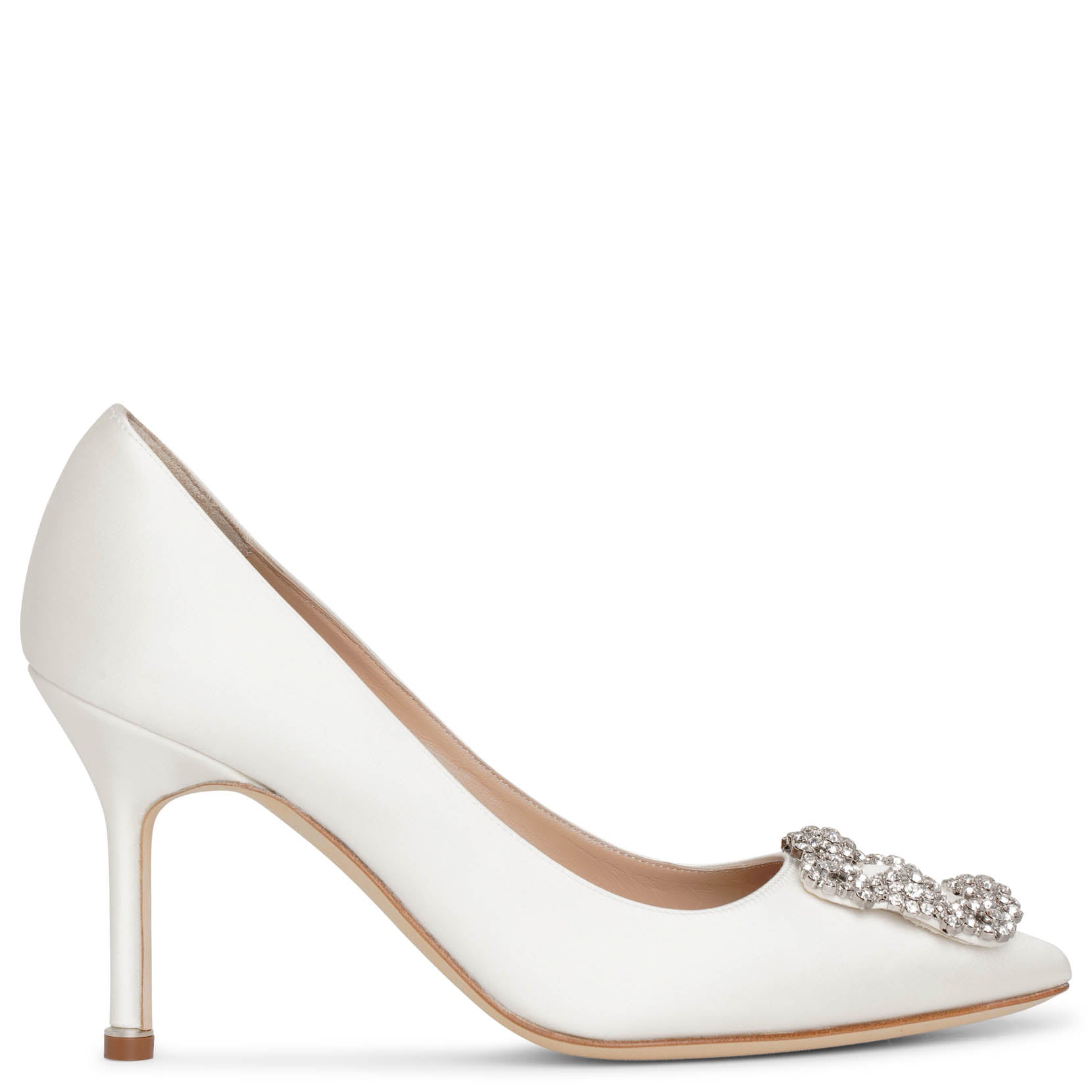 MANOLO BLAHNIK HANGISIパンプス 35.5 HANGISI | Black Calf Leather Jewel Buckle Pumps | Manolo Blahnik