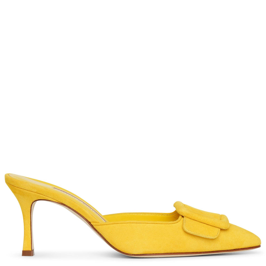 Manolo Blahnik | Maysale 70 yellow suede mules | Savannahs