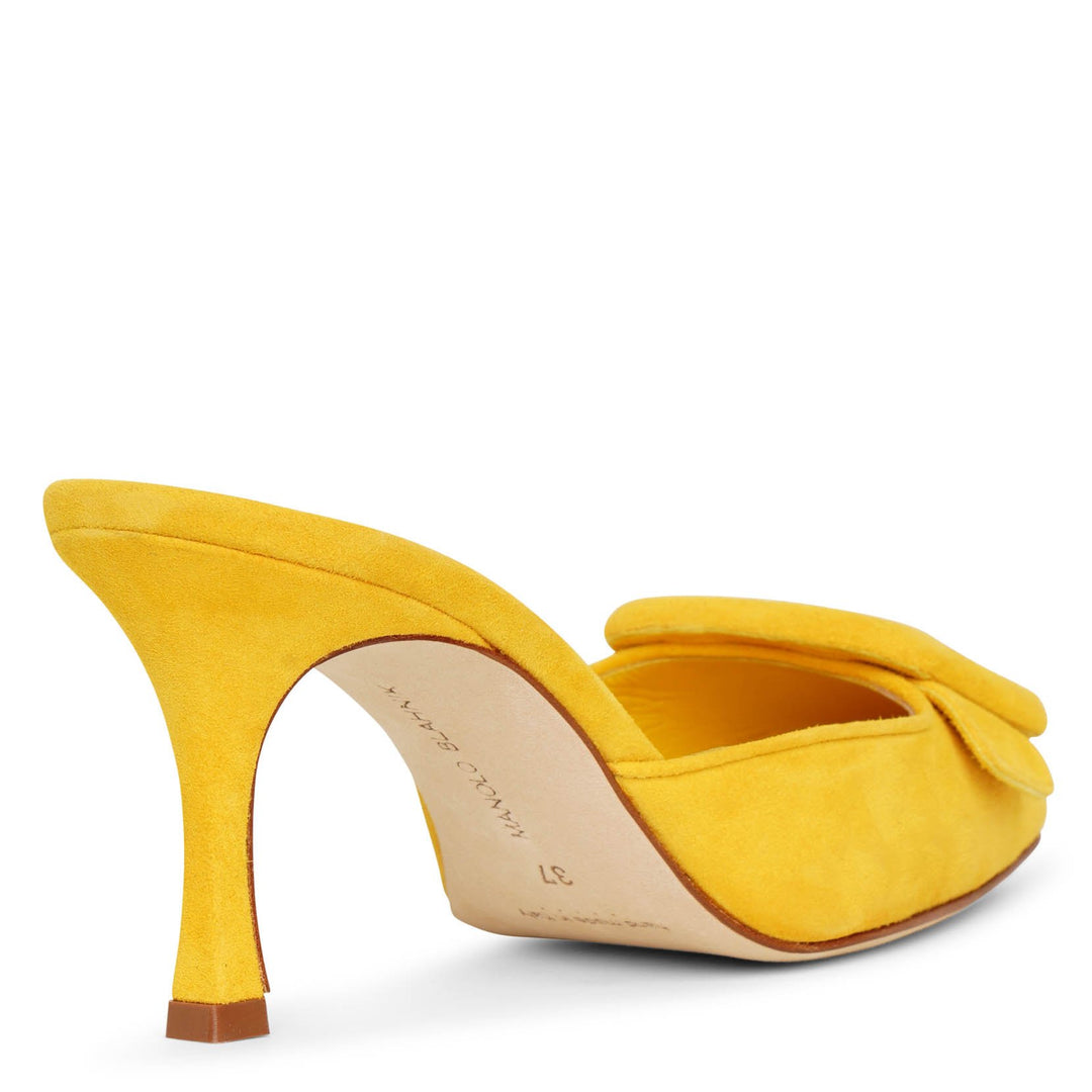 Manolo Blahnik | Maysale 70 yellow suede mules | Savannahs