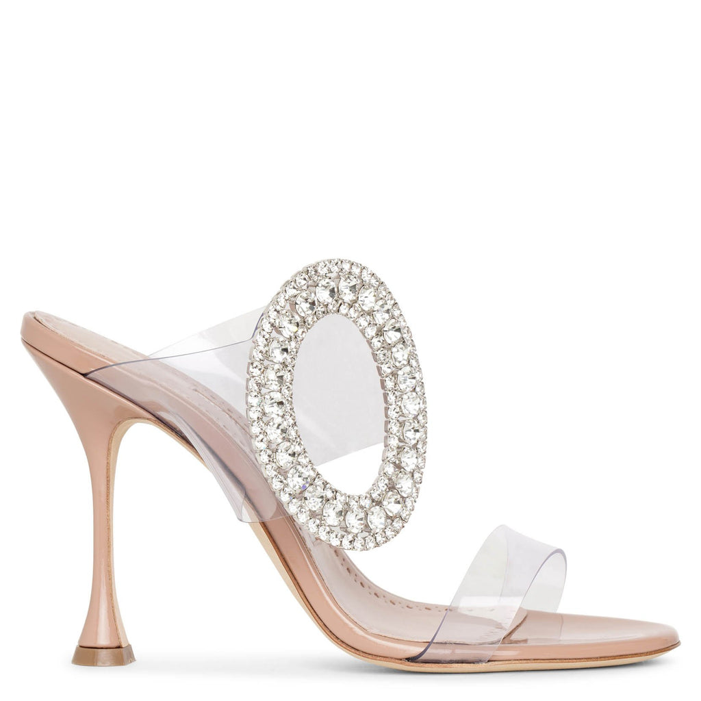 Manolo Blahnik | Fibionabi 105 patent nude mules | Savannahs