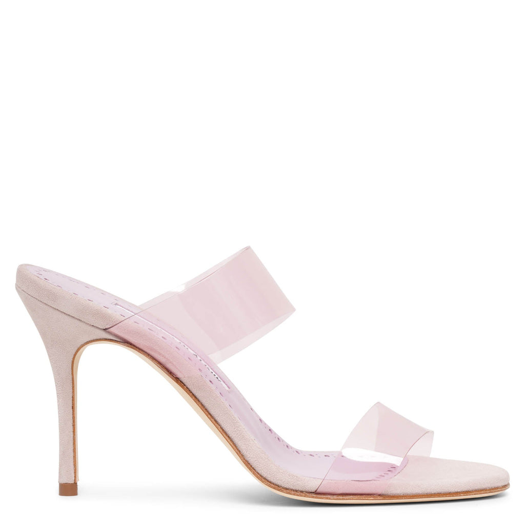 Manolo Blahnik | Scolto 90 pink mules | Savannahs