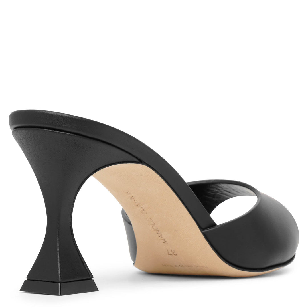 Manolo Blahnik | Jadarona 70 black leather mules | Savannahs