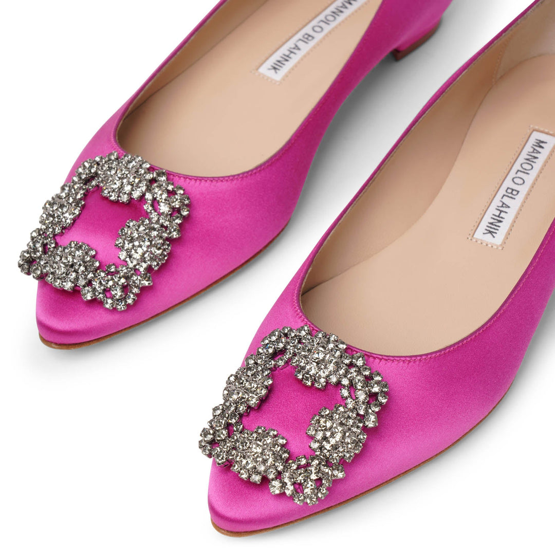 Manolo blahnik hangisi flats pink on sale