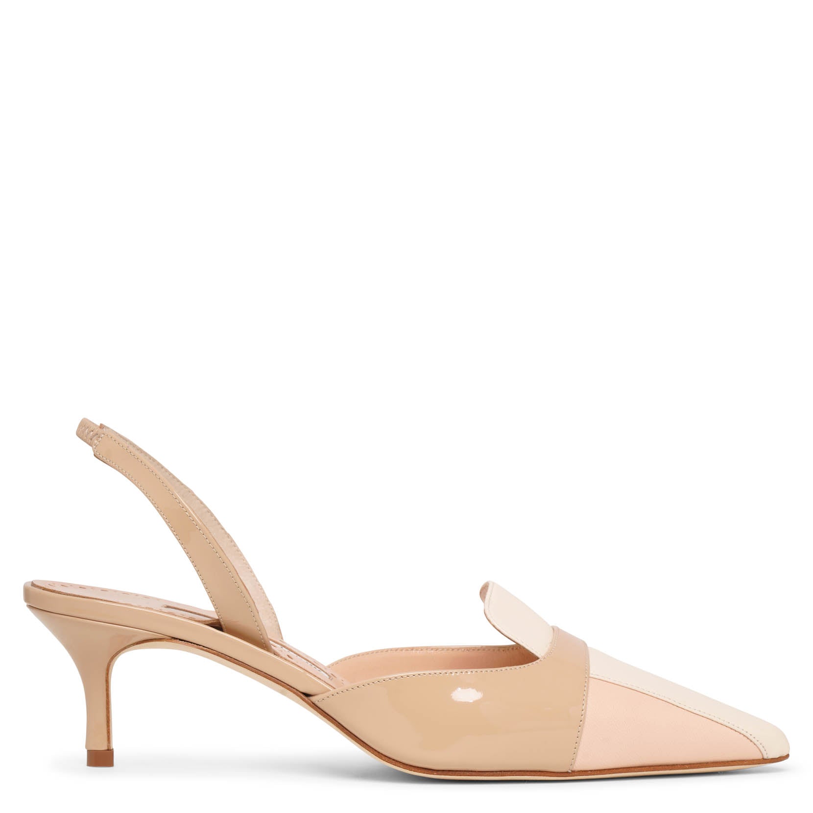 偉大な Blahnik Manolo | pumps sling white and beige 50 Abusli 小物