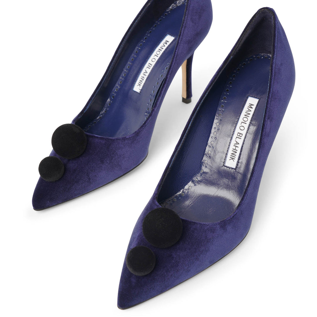 Navy velvet pumps best sale