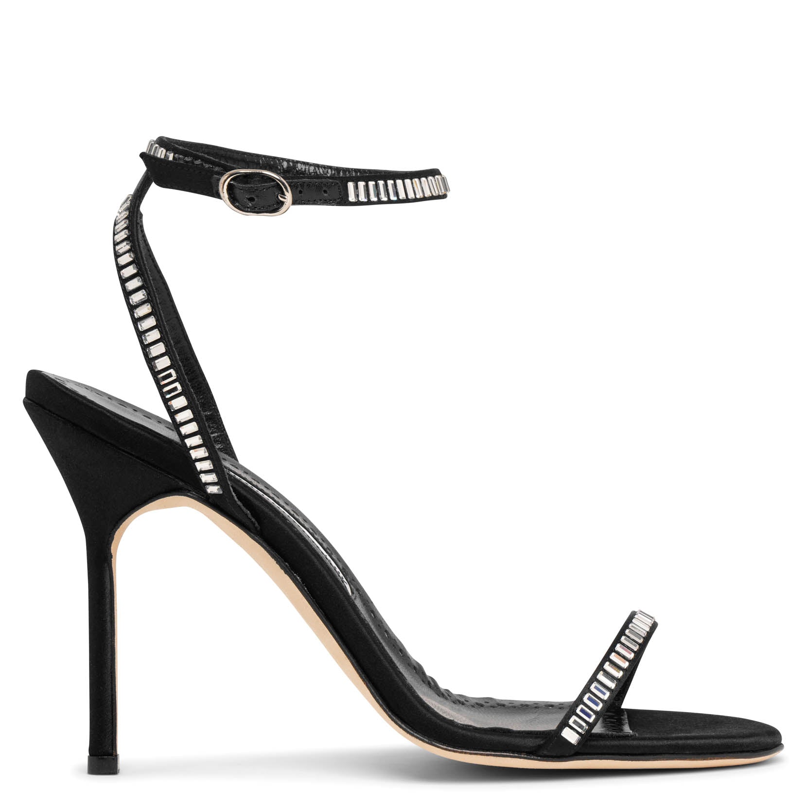 【Manolo Blahnik】 クリナストラ サンダル 105 Manolo Blahnik Manolo Blahnik | Crinastra 105 nude satin sandals | Savannahs