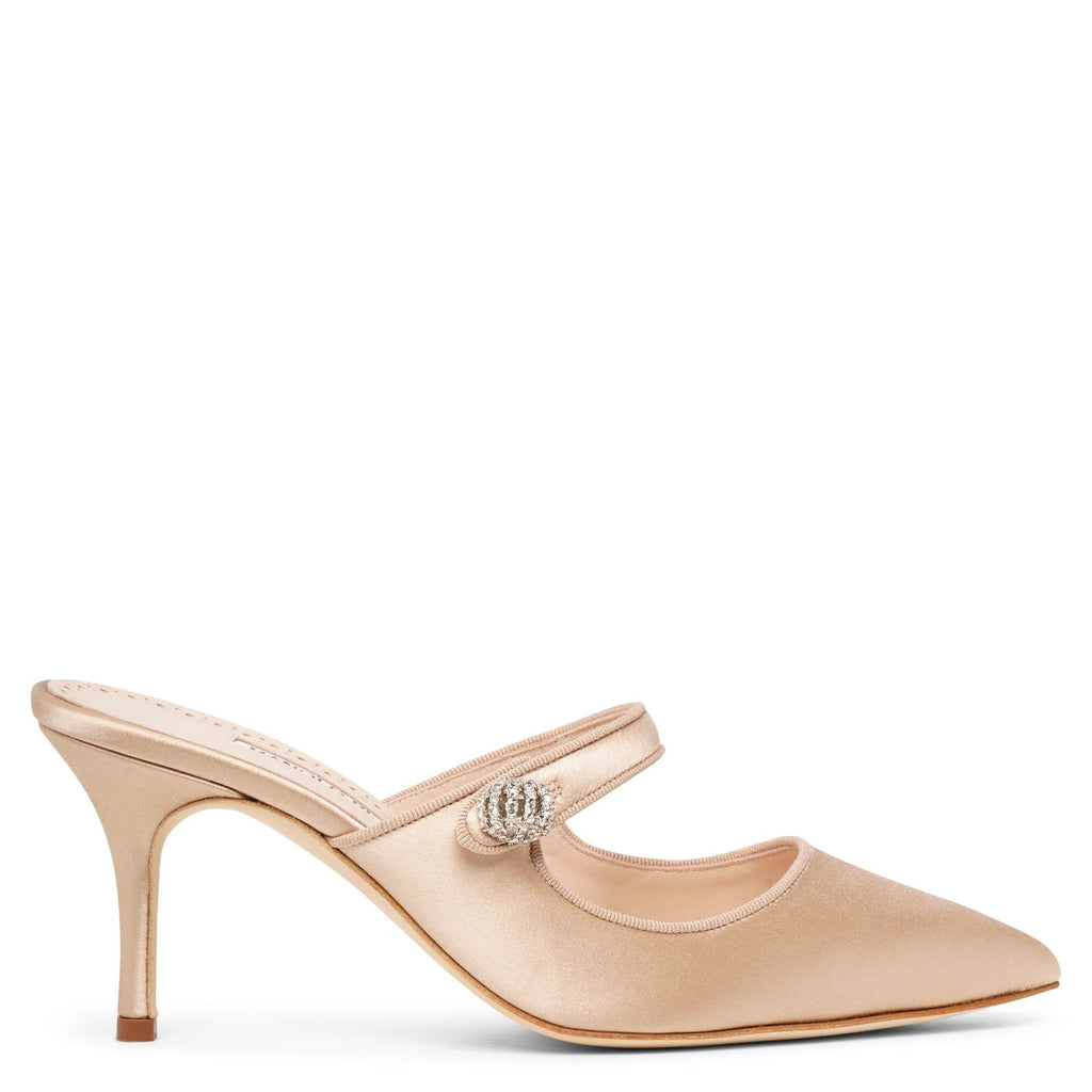 Manolo Blahnik ターコイズ スリッパヒール Manolo Blahnik ターコイズ スリッパヒール