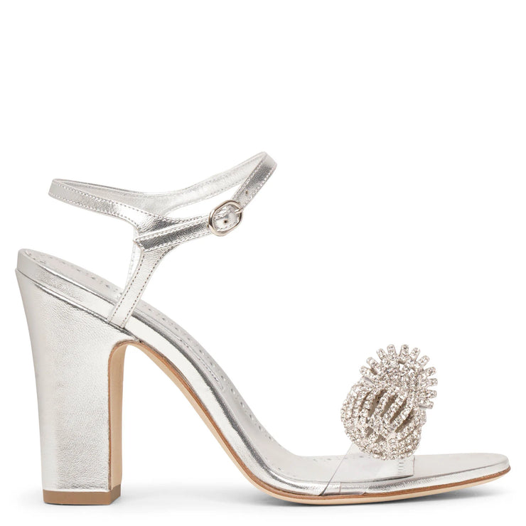 Elhob 105 silver nappa sandals