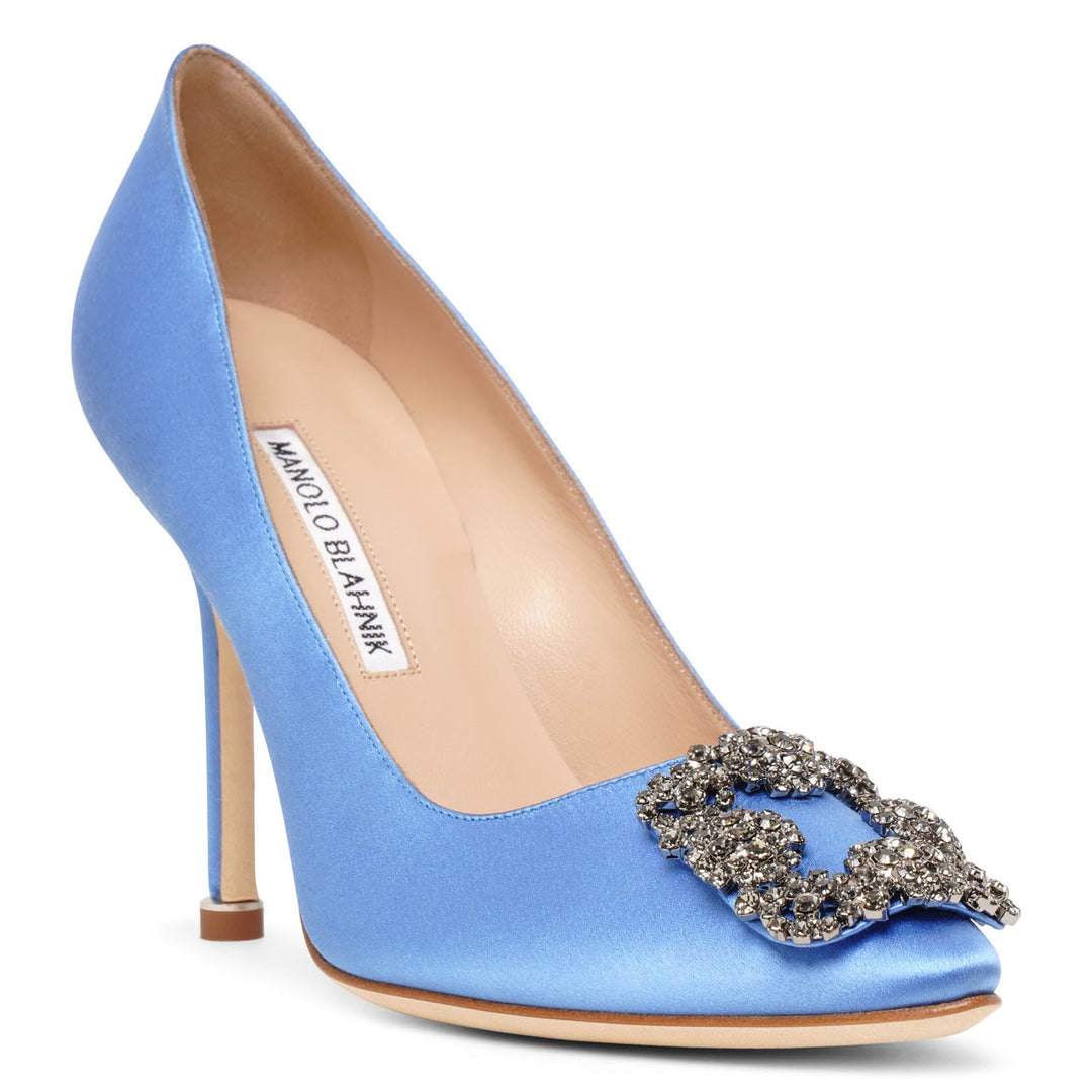 新品★Manolo Blahnik Hangisi pumps 105mm Manolo Blahnik Hangisi 105mm Satin High-Heel Pumps