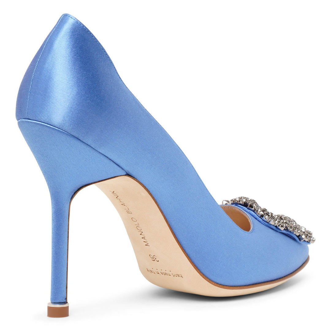 Hangisi 105  blue satin pumps ハンギシ パンプス MB22154S-Manolo-Blahnik-