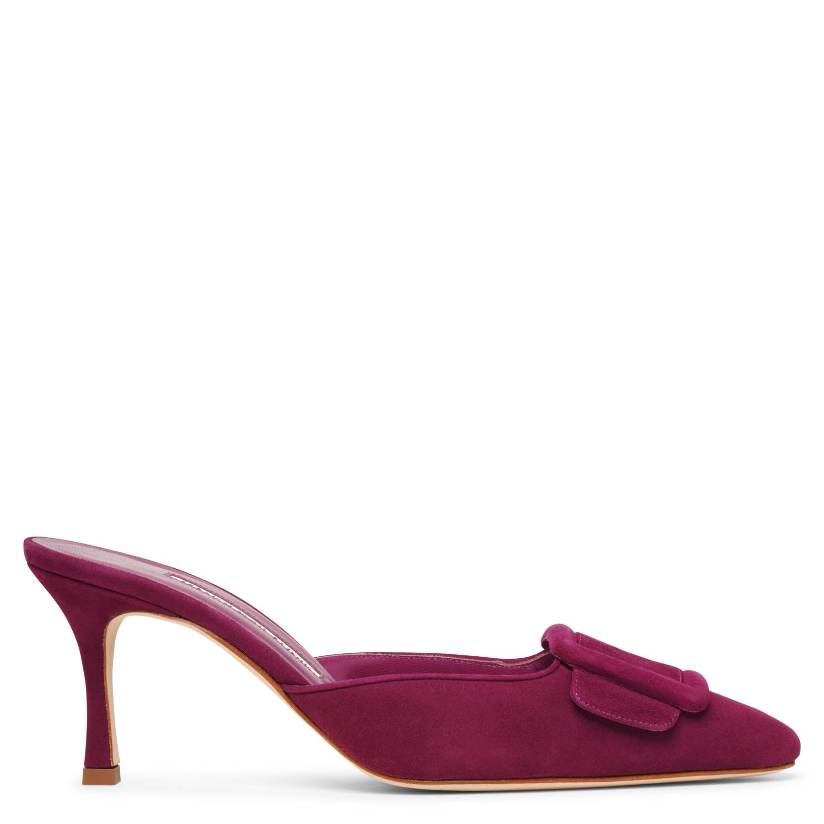 MAYSALE | Graphite Cotton Buckle Detail Mules | Manolo Blahnik
