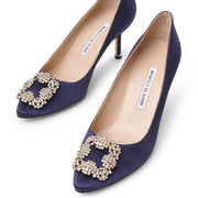 Hangisi 70 navy satin pumps