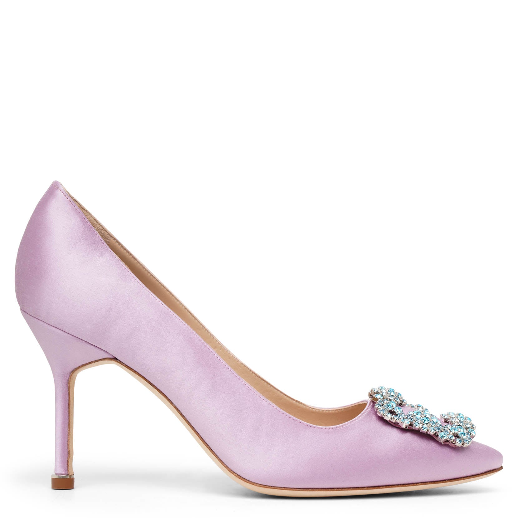 パンプス Manolo Blahnik Pluma Fabio Satin 105 Pump Purple Manolo Blahnik Pluma Fabio Satin 105 Pump Purple | ShopSimon