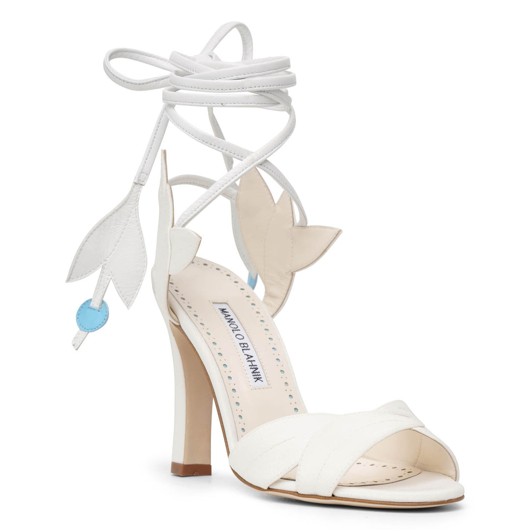 【送料&関税込】Manolo Blahnik Ossie 105 Wrap Sandals Manolo Blahnik | Ossie 105 white sandals | Savannahs