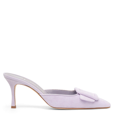 Maysale 70 lilac suede mules